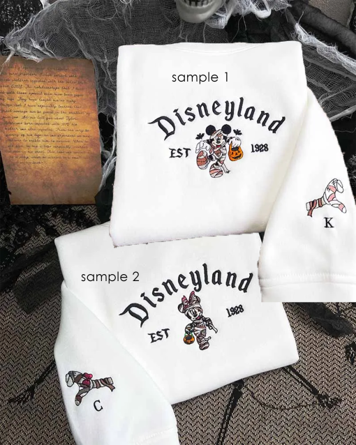 Mickey & Minnie (ver Halloween) – Embroidered Sweatshirt/Hoodie/T-shirt