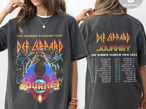 2024 Def Leppard And Journey Summer Stadium Tour Shirt, Def Leppard Fan Shirt, Journey Band Tour 2024 Shirt M47