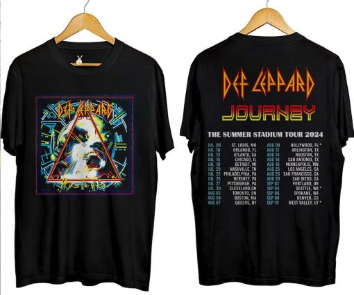 Def-Leppard And Journey Summer Stadium Tour 2024 Shirt, Journey Tour Shirt, Def Leppard Shirt, Rock Music V3, Def Leppard And Journey Fan Gi