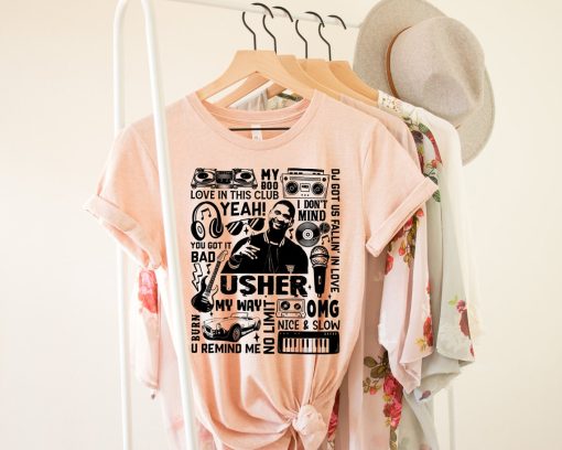 Usher Shirt – Usher Concert Shirt – Pop Music Shirt – Usher Tour Merch – Graphic Tees For Women – RnB Shirt – Birthday Gift