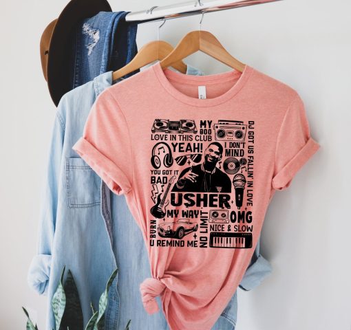 Usher Shirt – Usher Concert Shirt – Pop Music Shirt – Usher Tour Merch – Graphic Tees For Women – RnB Shirt – Birthday Gift