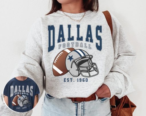 Vintage Dallas Football T-Shirt \ Sweatshirt, Cowboy Sweatshirt, Vintage Style Dallas Football Shirt, Dallas Fans Gift