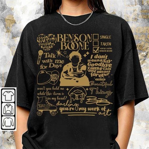 BlvckStyle Benson Boone Doodle Art Fireworks And Rollerblades World Tour 2024 Concert Unisex Shirt, Hoodie, Sweatshirt