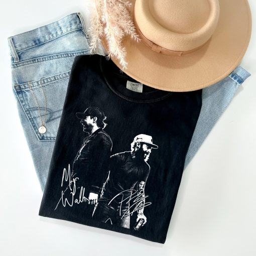 Posty Wallen Morgan Malone Shirt Comfort Colors|From Performance Signed Picture Tee|Posty And Morgan Shirt- I Had Some Help|Country Concert