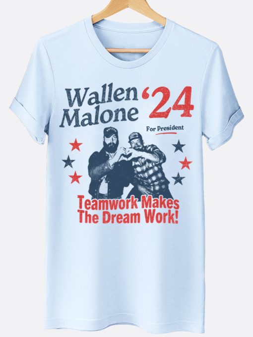 Wallen Malone 2024 For President, Funny ’24 Election Graphic Tee, Vintage Inspired Humor Concert Music T-Shirt, Had Some Help