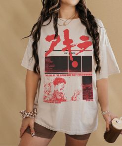 Akira Graphic T-Shirt, Retro Grunge Anime Tee…