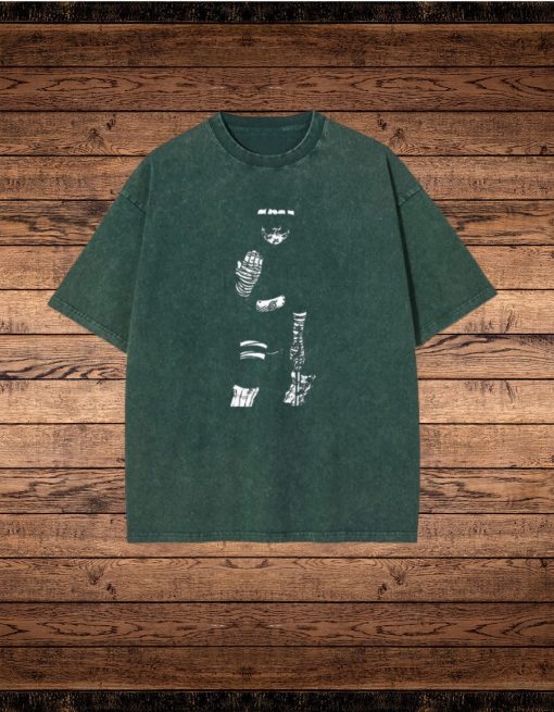 Rock Lee Washed T-Shirt, Retro Oversized Baggy Shirt, Streetwear, Pump Cover, Naruto Anime Graphic Design, Color Variety