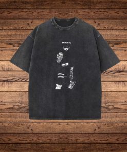 Rock Lee Washed T-Shirt, Retro Oversized Baggy…