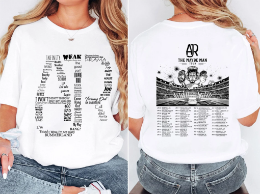 AJR The Maybe Man Tour 2024 Two-Sided Shirt, AJR Band Fan Shirt, AJR Band Merch, Ajr Band Shirt, Ajr Brothers Logo Shirt, Ajr Brothers Shirt