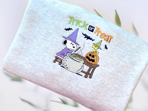 Halloween Snoopy Embroidered Sweatshirt