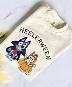 Bluey Heelerween Halloween Embroidered Sweatshirt