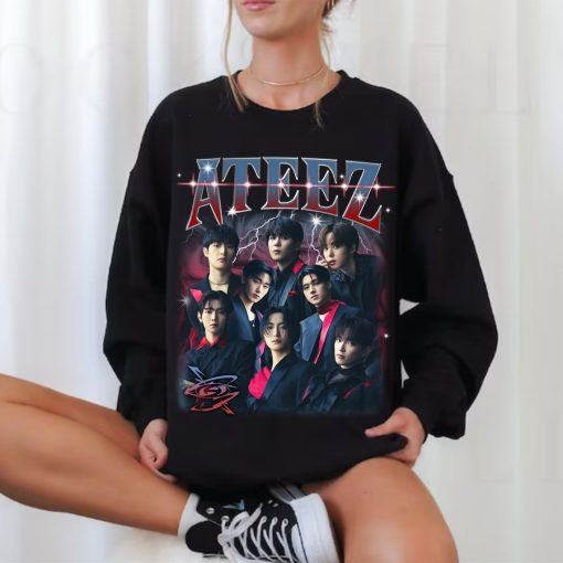 Retro Ateez Kpop T-shirt, Ateez Towards The Light: Will To Power World Tour T-shirt, Ateez Work Shirt, Ateez World Tour 2024 Shirt Graphic