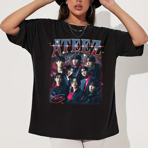 Retro Ateez Kpop T-shirt, Ateez Towards The Light: Will To Power World Tour T-shirt, Ateez Work Shirt, Ateez World Tour 2024 Shirt Graphic