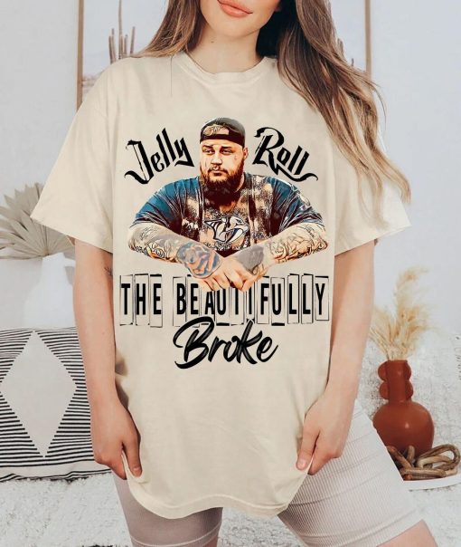 Jelly Roll Shirt, Jelly Roll 2024 Tour Shirt, Jelly Roll The Beautifully Broken Tour 2024 Shirt, Folk Music Shirt, Western Country Shirt