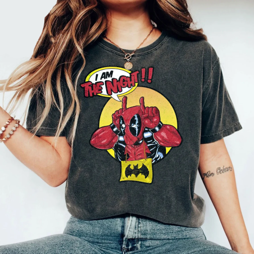 Vintage Marvel Deadpool Meme Shirt, I Am The Night T-shirt, Avengers Campus, Marvel Comics, Mcu Fan, Disneyland Hollywood Studios Tee