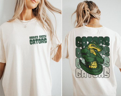 Custom Listing: Drake’s Creek Gators, Mascot Shirt, Customizable School Spirit Team TShirt, Sports Team Logo, Mom Football Game Day