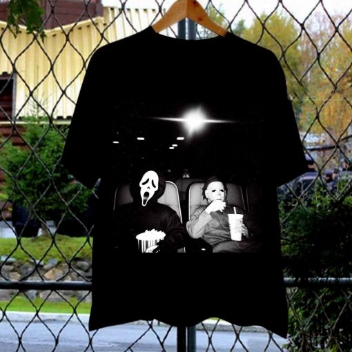 Halloween Michael Myers and Ghost Face Shirt, Halloween Horror Movie Fan, Horror Character Shirt, Halloween Funny Movie Shirt