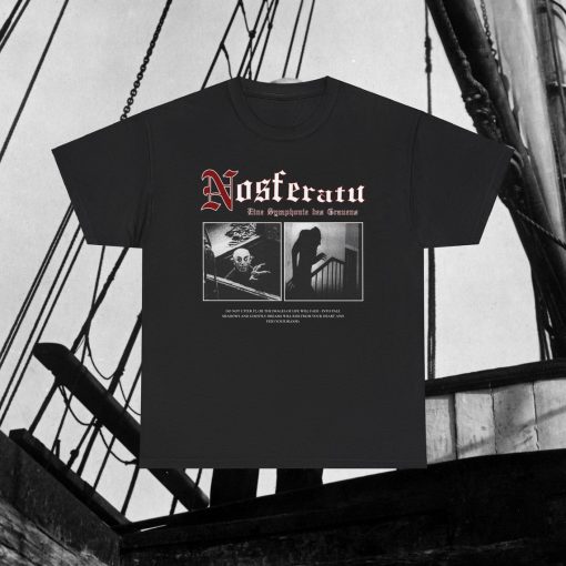 Nosferatu Film Shirt, Classic Horror Move Tshirt, Dark Gothic Aesthetic Vintage-Inspired Tee, Count Orlok, Robert Eggers, Vampire Shirt