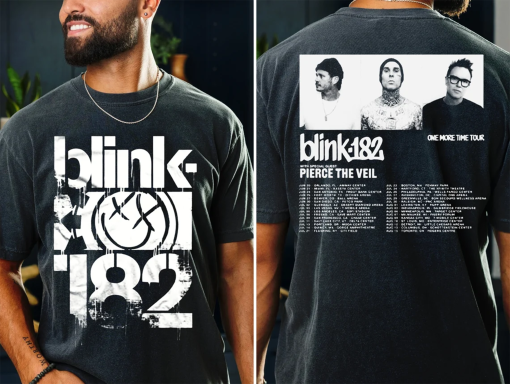 Blink 182 One More Time 2024 Tour Shirt, Blink 182 Band Comfort Colors Shirt, Blink 182 Tour Merch,Rock Band Blink 182 Shirt,Blink 182 Shirt