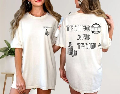 Techno And Tequila Rave Shirt, House Music, Rave Outfit, EDM, Techno Shirt, Concert Gift, DJ Party Tee, Music Festival Shirt, Tequila Shirt