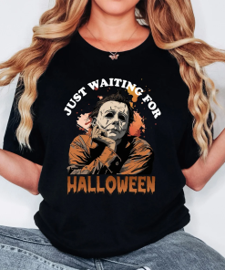 Just Waiting For Halloween Sweatshirt, Retro Horror…