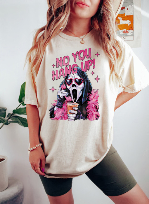 No You Hang Up Retro Halloween Scream Shirt, No You Hang Up Sweatshirt, Halloween Graphic Tee, Ghost Face Shirt, Horror Movie Shirt