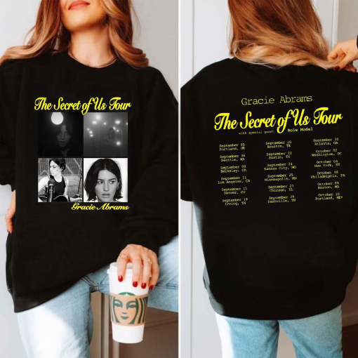 Gracie Abrams The Secret Of Us Tour 2024 Shirt, Gracie Abrams 2024 Concert Shirt, The Secret Of Us New Album Shirt, Gracie Abrams Fan Gift