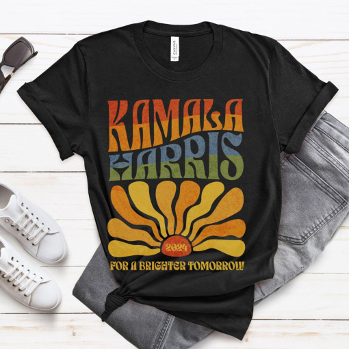 Kamala Harris 2024 Shirt Kamala for President Shirt Boho Aesthetic Tee Retro Tee Election 2024 Shirt LGBTQIA Rainbow Vote Democrat Vote Blue