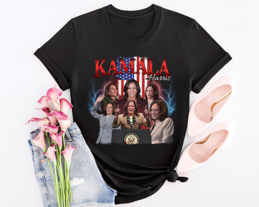 Kamala Harris 2024 Shirt, Retro 90s Kamala Harris Shirt, Vintage Kamala Rally Photo T-Shirt, Harris Election 2024 Shirt, Kamala Photo Tee