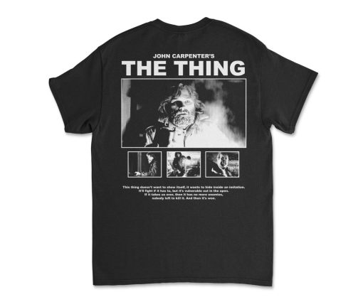 The Thing John Carpenter Horror Film Movie Streetwear Vintage Style Black T-Shirt Tee Tee