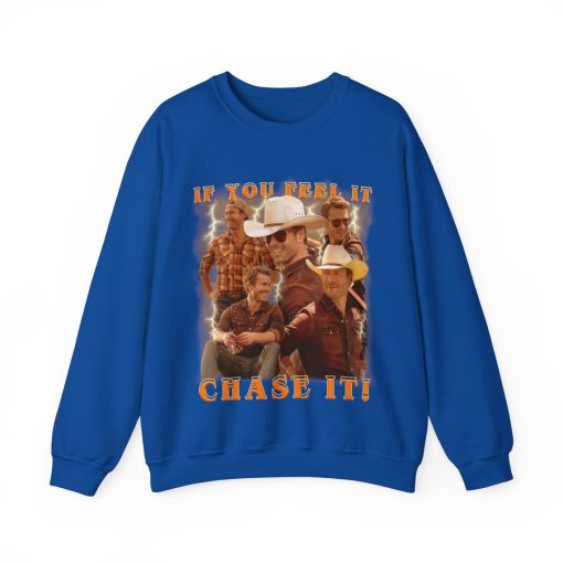 If you feel it chase it Glen Powell as Tyler Owens Twisters vintage Sweatshirt