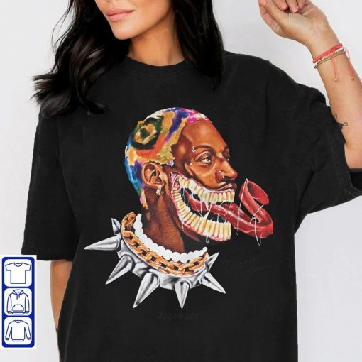 Burdyclothing – Dennis Rodman Art’ Acid T-Shirt, Dennis Rodman Sweatshirt, Rodman Hoodie, Dennis Rodman Retro merch Tee, The Worm Shirt