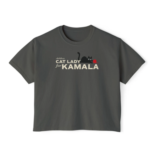 Kamala Shirt, Kamala Harris Shirt, Childless Cat Lady for Kamala, Kamala Harris 2024 Shirt, Kamala Rally Shirt, Harris 2024 shirt, Boxy