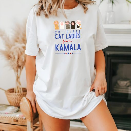 Childless Cat Ladies For Kamala Shirt | Kamala Harris 2024 President Shirt | Cat Mom Shirt | Kamala Rally T Shirt | Cat Ladies Kamala Shirt