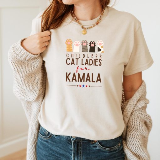 Childless Cat Ladies For Kamala Shirt | Kamala Harris 2024 President Shirt | Cat Mom Shirt | Kamala Rally T Shirt | Cat Ladies Kamala Shirt