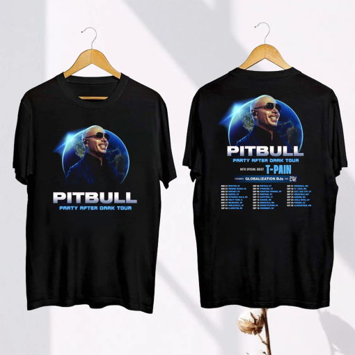 Pitbull Party After Dark Tour 2024 T-Shirt, Pitbull 2024 Concert Shirt, Pitbull Rapper Fan Gift, Pitbull Graphic Shirt, Pitbull Tour Merch