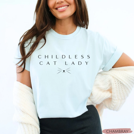 Childless Cat Lady Tshirt 2024 Election Political Shirts