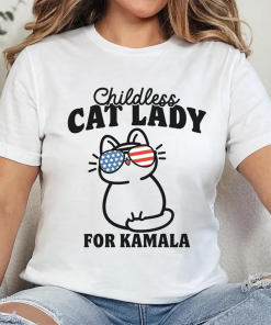 Childless Cat Lady For Kamala Shirt, Vote…