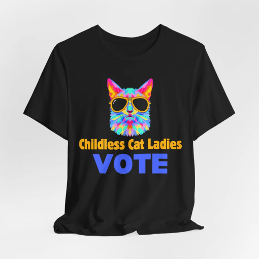 Adult Childless Cat Ladies Vote Tshirt. Cat Lady T-Shirt. Funny Cat Tee. Cat Vote shirt. Cat Lovers TShirt. Cool Cat TShirt.