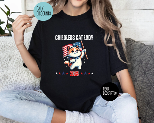 America Needs More Childless Cat Ladies Childless T-Shirt