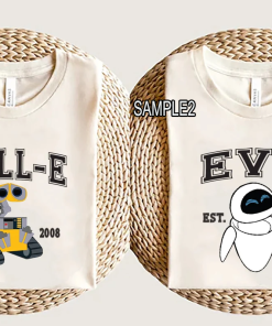 Wall-E and Eve Shirts, Wall-E and Eve…