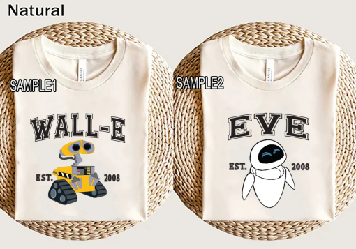 Wall-E and Eve Shirts, Wall-E and Eve Couple Shirts, Wall-E and Eve Matching Shirts, Disney Couples Shirts, Disney Trip Shirt