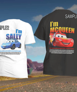 Cars Matching Shirt, L. Mcqueen and Sally…