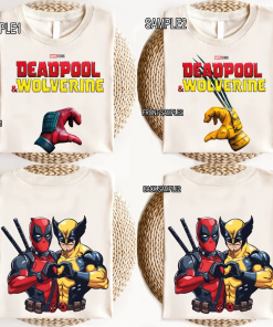 Marvel Deadpool Wolverine Besties Shirt, Disney Superhero…