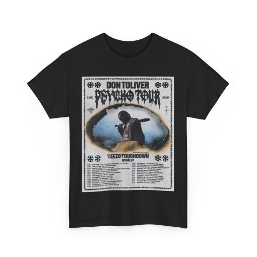 Don Toliver “HARDSTONE PSYCHO” Tour Album Fan Merch Concert World Tour Travis Scott Tee Shirt