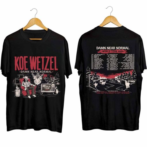 Koe Wetzel – Damn Near Normal World Tour 2024 Shirt, Koe Wetzel Fan Shirt, Koe Wetzel 2024 Concert Shirt, Damn Near Normal Tour 2024 Shirt