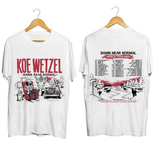 Koe Wetzel – Damn Near Normal World Tour 2024 Shirt, Koe Wetzel Fan Shirt, Koe Wetzel 2024 Concert Shirt, Damn Near Normal Tour 2024 Shirt