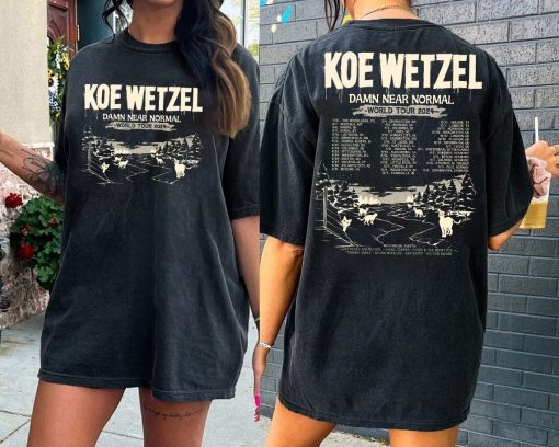 2 Sides Koe Music 2024 Shirt, Tour Date Wet.zel Fan Gift, Wetzel tour 2024 shirt, Wetzel country music shirt, Gift for men women unisex