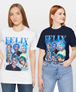 Retro Felix Bootleg Shirt, Stray Kids Graphic…