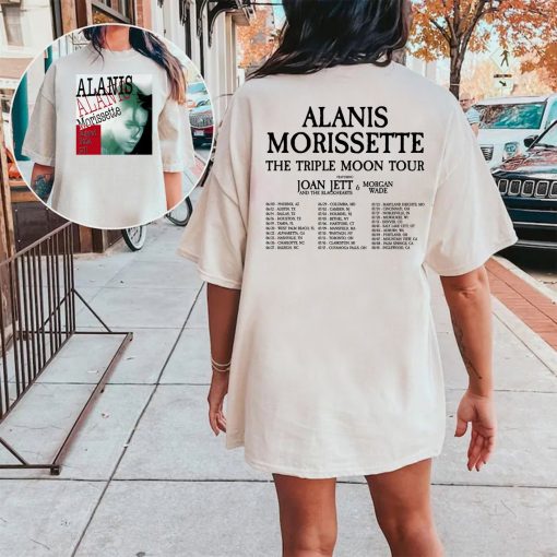 Alanis Morissette The Triple Moon Tour 2 Sides T-Shirt Alanis Morissette Fan Gift, Alanis Morissette Tour 2024